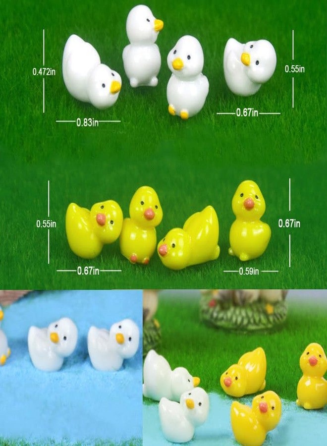 Damyda 48pcs Mini Resin Animal Styles Tiny Resin Animals The Little Chicken Family Rabbit, Sheep, Cow, Big Duck, Yellow Duck, Duck, Egg, Chicken coop - Image 3